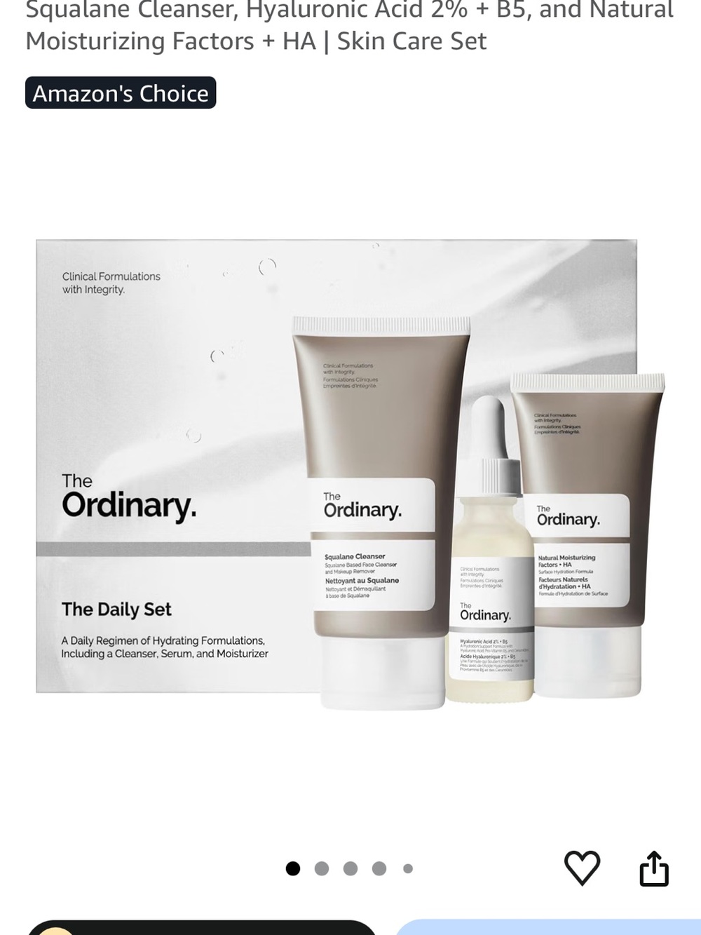 The Ordinary Daily Hydration Set - Beige, White